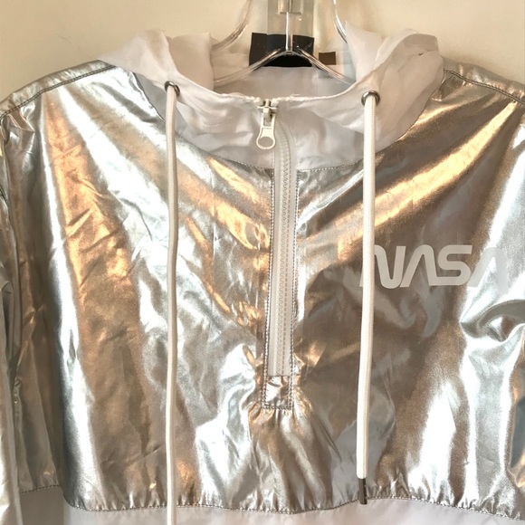 NASA Hype Space Sliver and White Pullover Hoodie - Picture 5 of 12